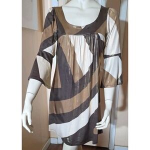 Vintage Yippee Women's Shimmer dress made‎ USA Y2K Abstract Bell Sleeve